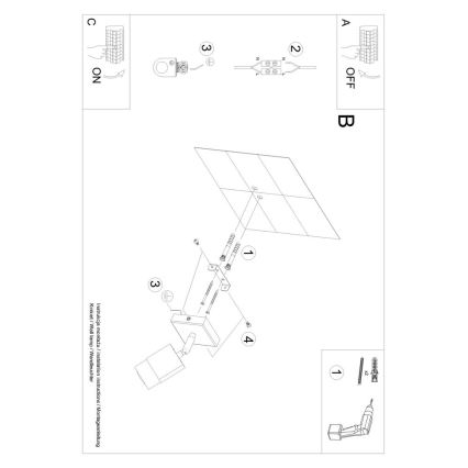 Vægspot NERO 1xGU10/40W/230V sort/skinnende krom