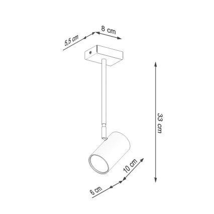 Loftlampe NORANO 1xGU10/40W/230V sort