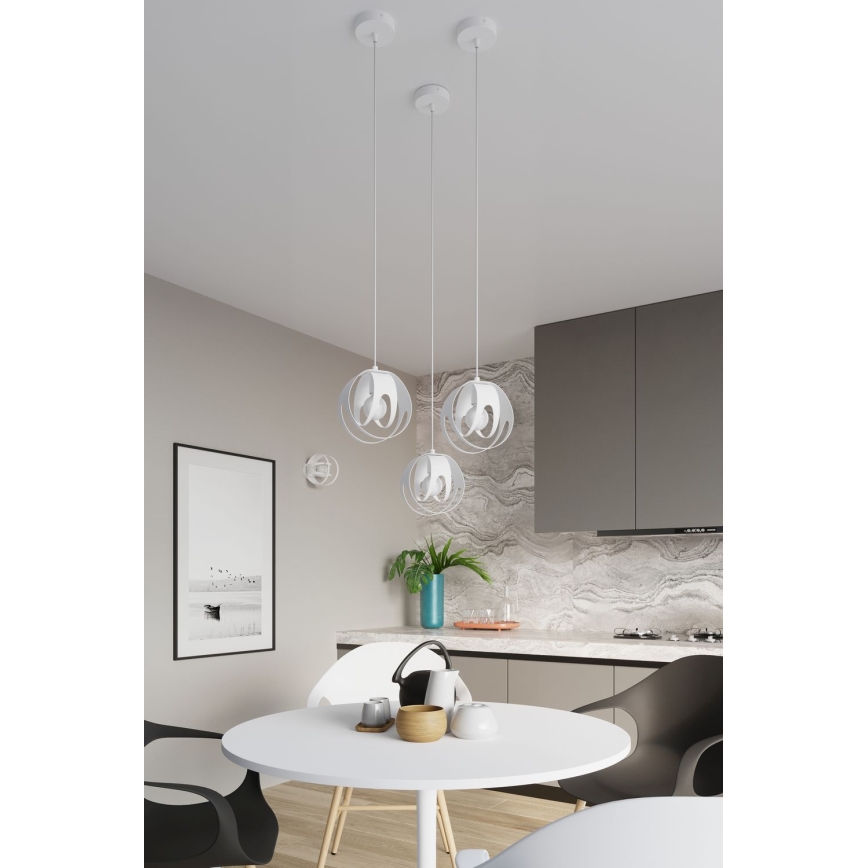 Loftlampe TULOS 1xE27/60W/230V hvid