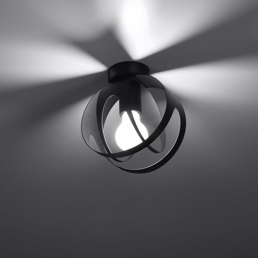 Loftlampe TULOS 1xE27/60W/230V sort