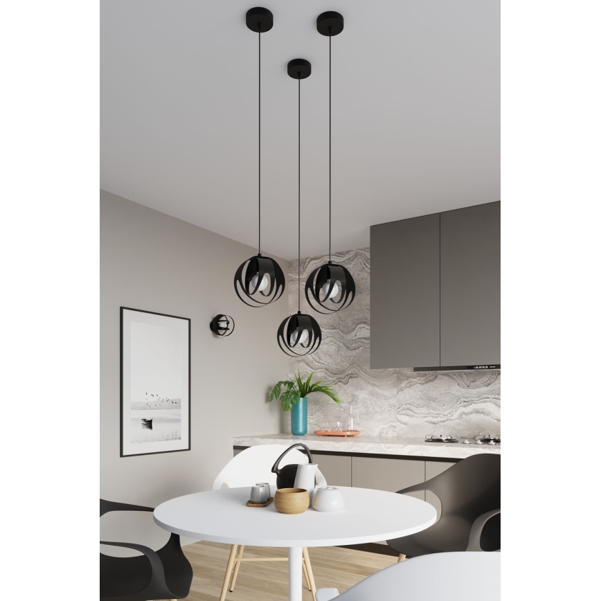 Loftlampe TULOS 1xE27/60W/230V sort