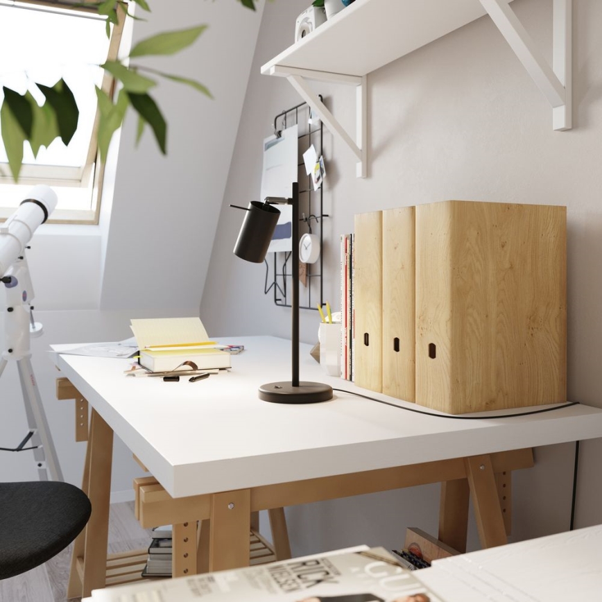 Bordlampe RING 1xGU10/10W/230V sort