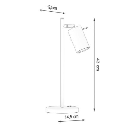 Bordlampe RING 1xGU10/10W/230V sort