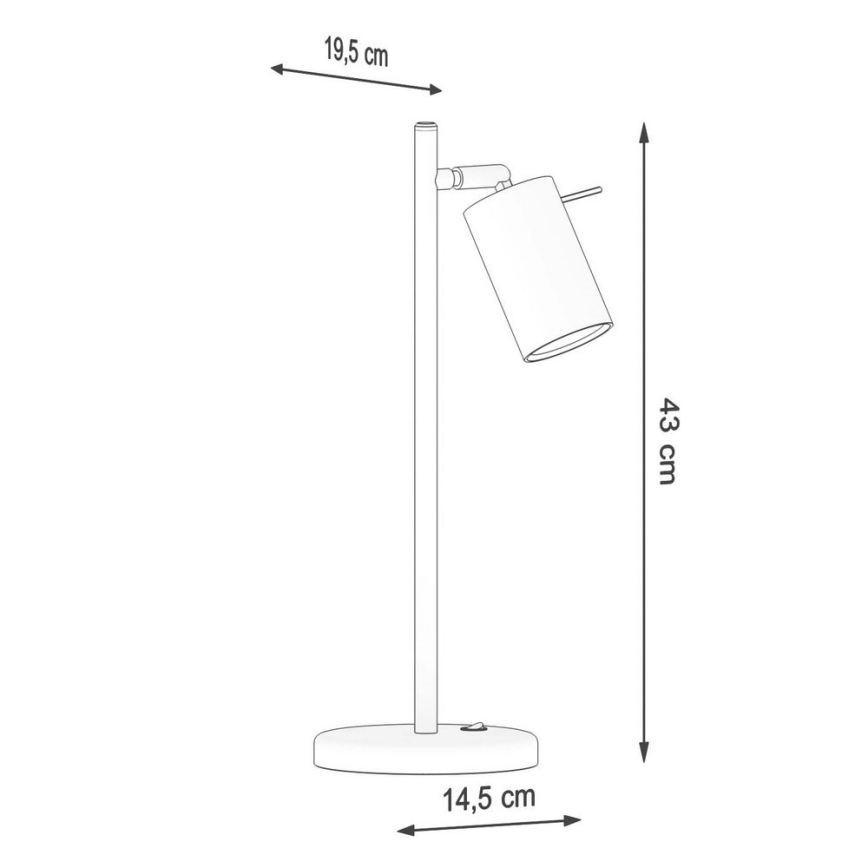 Bordlampe RING 1xGU10/10W/230V sort