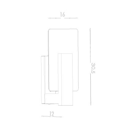 Væglampe LAPPO 1xE14/10W/230V wenge