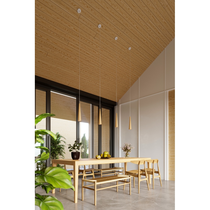 Pendel på kabel SULA 1xGU10/10W/230V Ø 8 cm beige