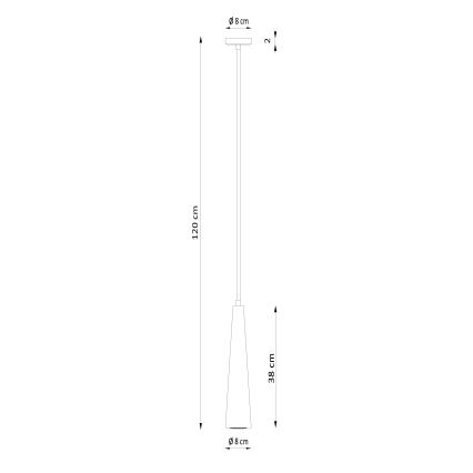 Pendel på kabel SULA 1xGU10/10W/230V Ø 8 cm beige