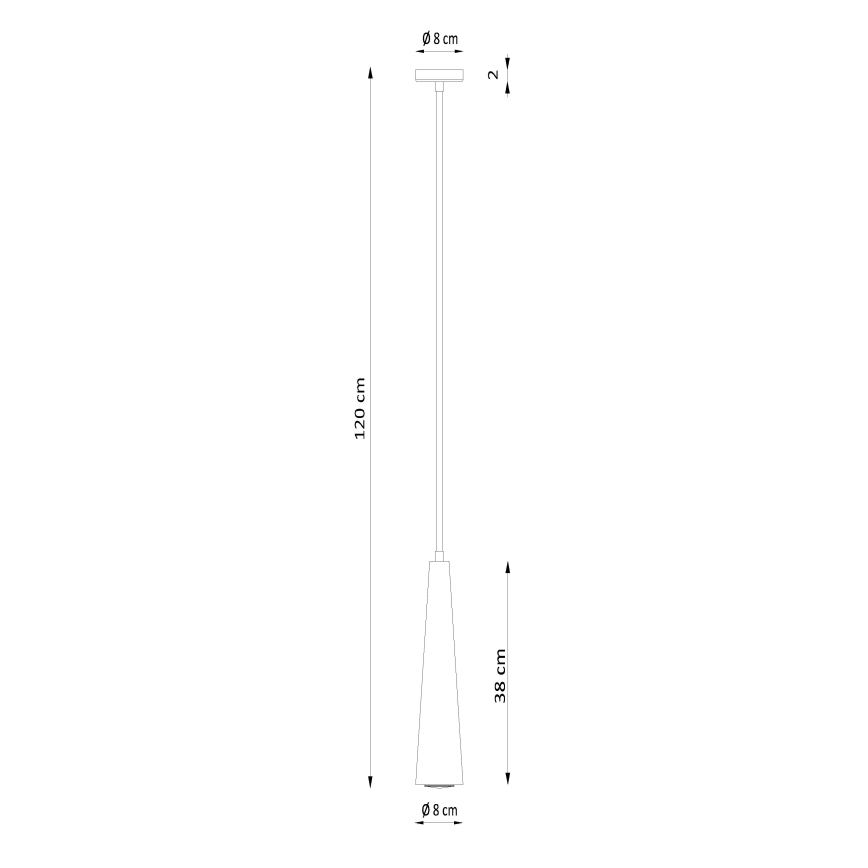 Pendel på kabel SULA 1xGU10/10W/230V Ø 8 cm beige