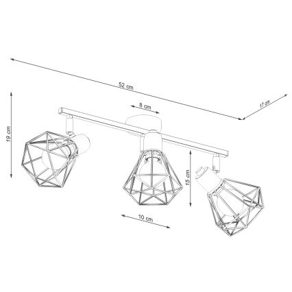 Spotlampe ARTEMIS 3xE14/40W/230V hvid