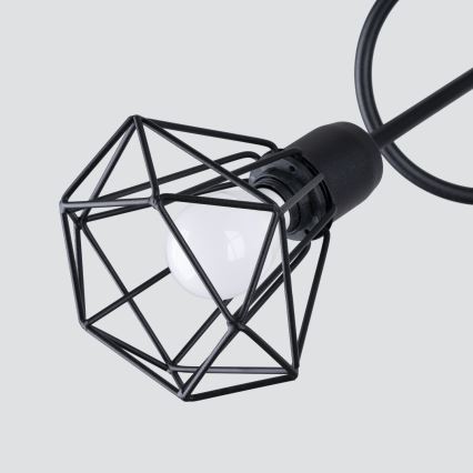 Loftlampe på stang ARTEMIS 3xE14/40W/230V sort