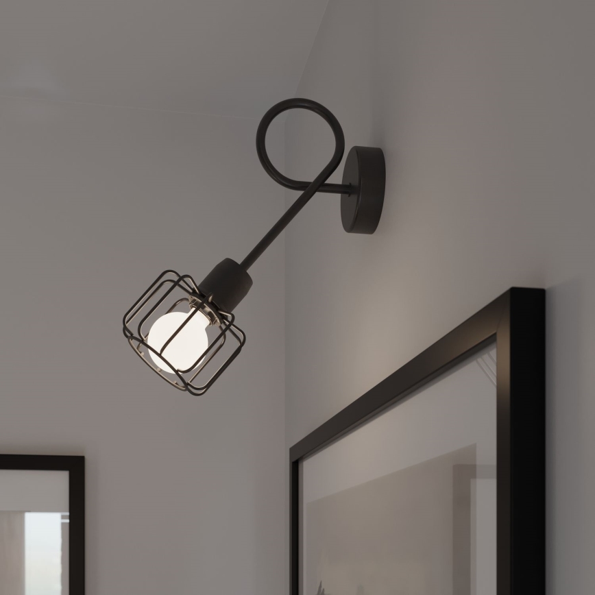 Væglampe BELUCI 1xE14/40W/230V sort