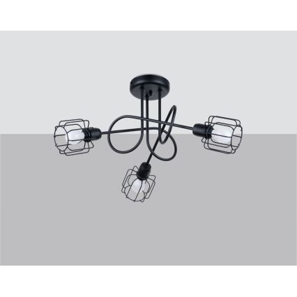 Pendellampe BELUCI 3xE14/40W/230V sort