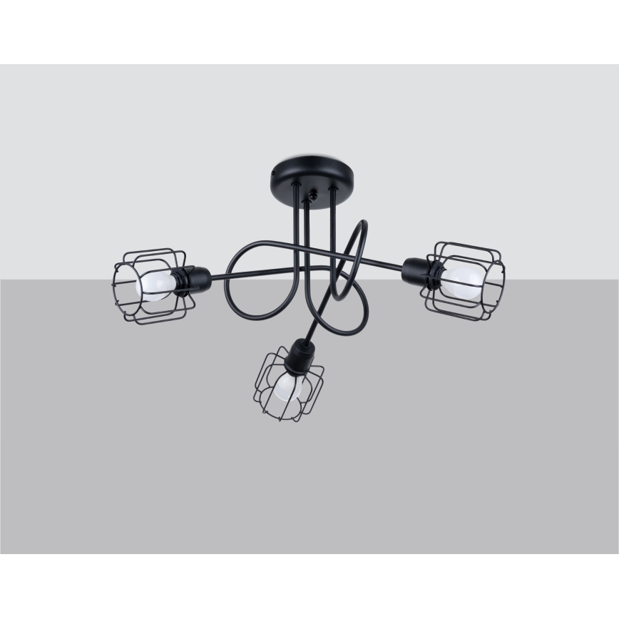 Pendellampe BELUCI 3xE14/40W/230V sort