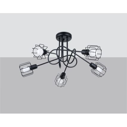 Pendellampe BELUCI 5xE14/40W/230V sort