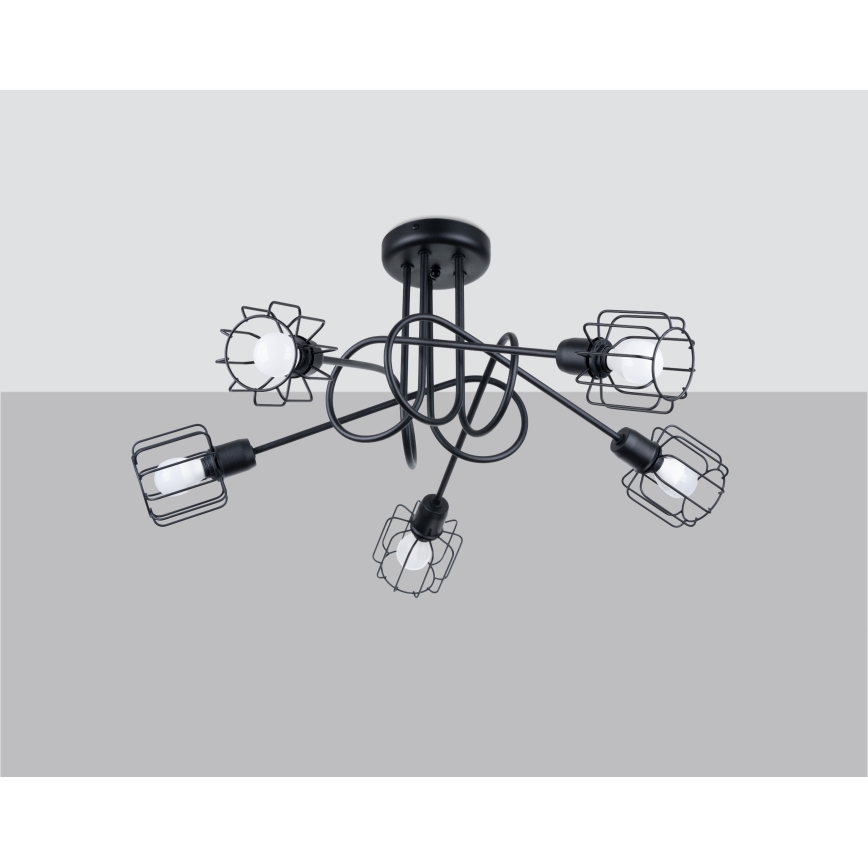 Pendellampe BELUCI 5xE14/40W/230V sort