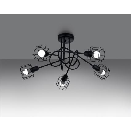 Pendellampe BELUCI 5xE14/40W/230V sort