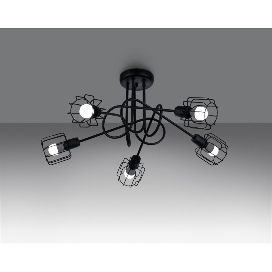 Pendellampe BELUCI 5xE14/40W/230V sort