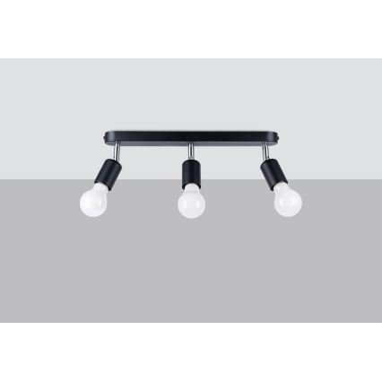 Spotlight FORNES 3xE27/60W/230V sort