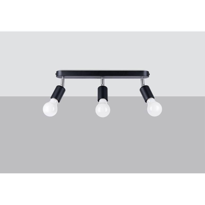 Spotlight FORNES 3xE27/60W/230V sort