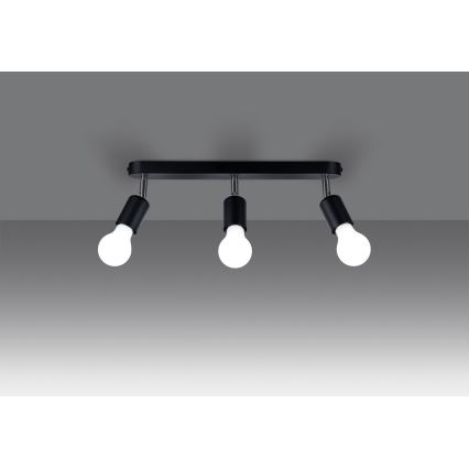Spotlight FORNES 3xE27/60W/230V sort