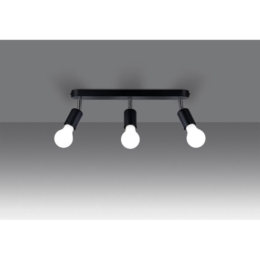 Spotlight FORNES 3xE27/60W/230V sort