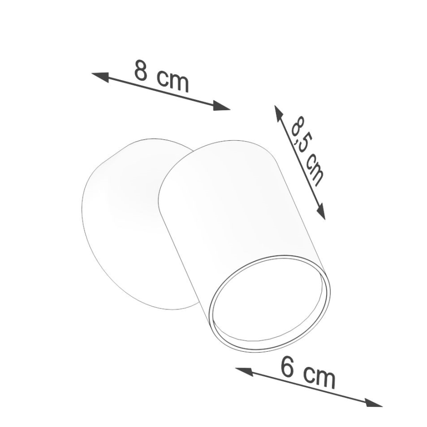 Vægspot LEMMI 1xGU10/40W/230V hvid