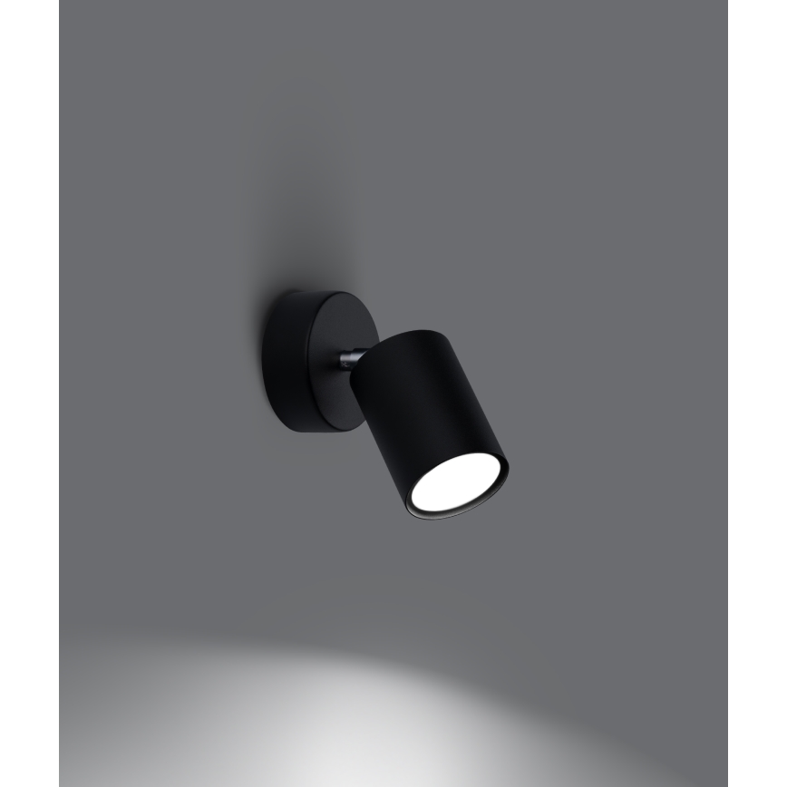 Væglampe spot LEMMI 1xGU10/40W/230V sort