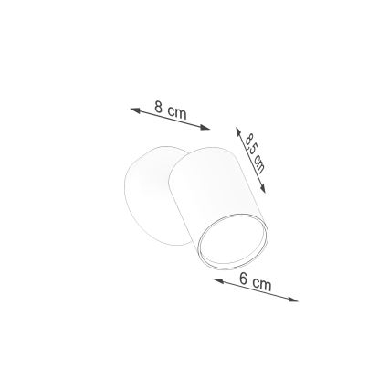 Vægspot LEMMI 1xGU10/40W/230V sort