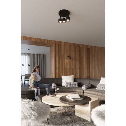 Væglampe SAVAR 1xE27/60W/230V sort