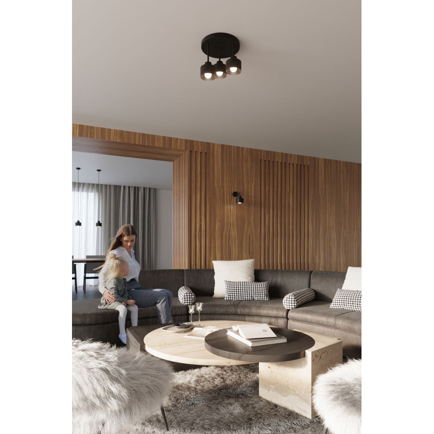 Væglampe SAVAR 1xE27/60W/230V sort