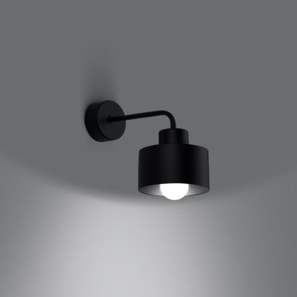 Væglampe SAVAR 1xE27/60W/230V sort