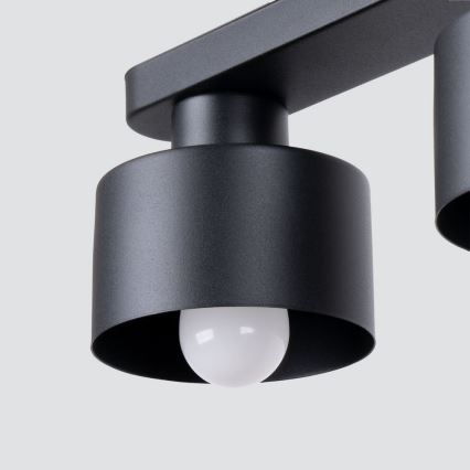 Loftlampe SAVAR 2xE27/60W/230V sort