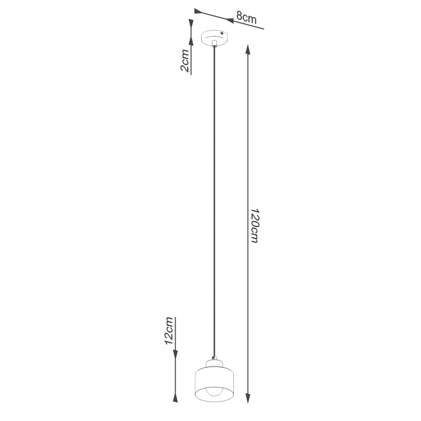 Pendel SAVAR 1xE27/60W/230V sort