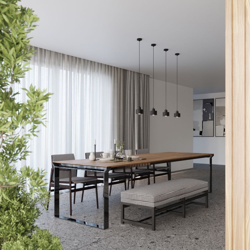 Loftlampe på kabel SAVAR 1xE27/60W/230V sort