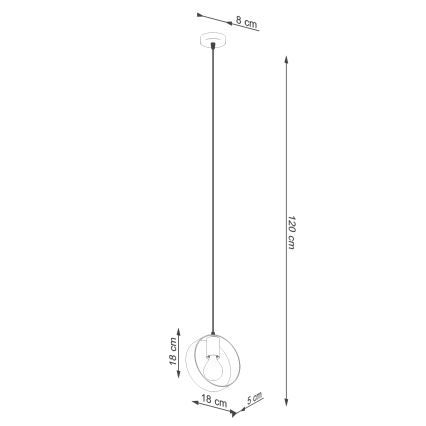 Pendel TITRAN 1xE27/60W/230V hvid