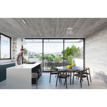 Loftlampe på kabel TITRAN 1xE27/60W/230V hvid
