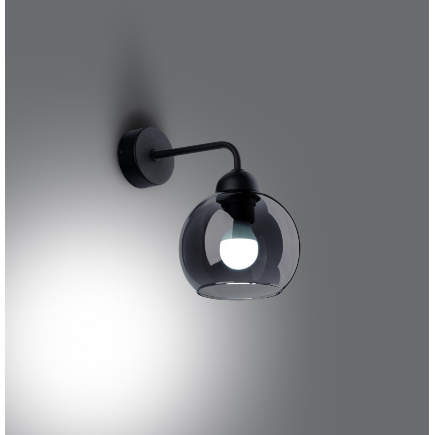 Væglampe ALINO 1xE27/60W/230V sort
