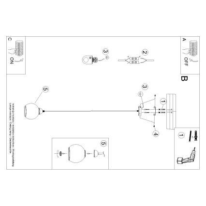 Loftlampe på kabel ALINO 1xE27/60W/230V sort