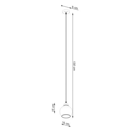 Pendel ALINO 1xE27/60W/230V sort