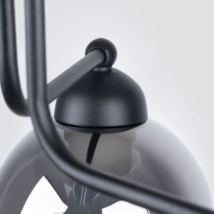 Loftlampe på stang FILLAN 3xE27/60W/230V sort