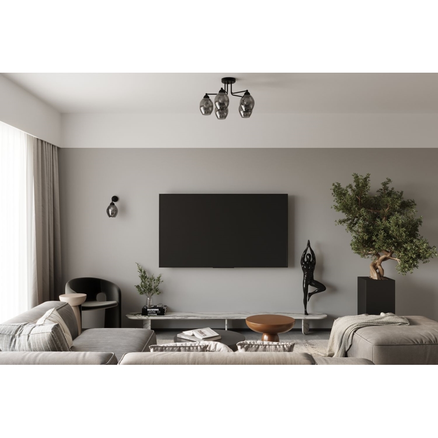 Pendellampe FILLAN 5xE27/60W/230V sort