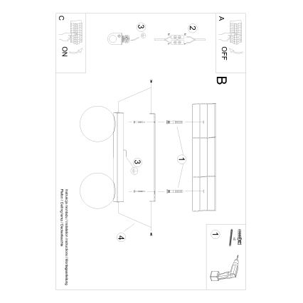 Loftlampe YOLI 2xG9/12W/230V hvid