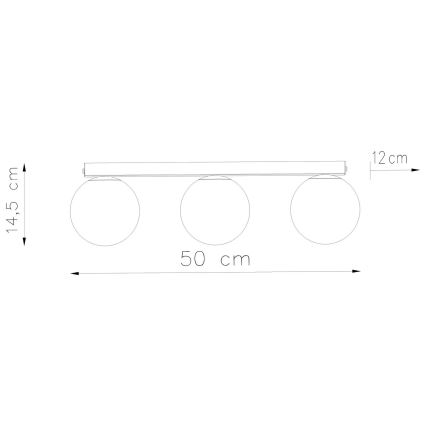 Loftlampe YOLI 3xG9/12W/230V hvid