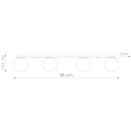 Loftlampe YOLI 4xG9/12W/230V hvid