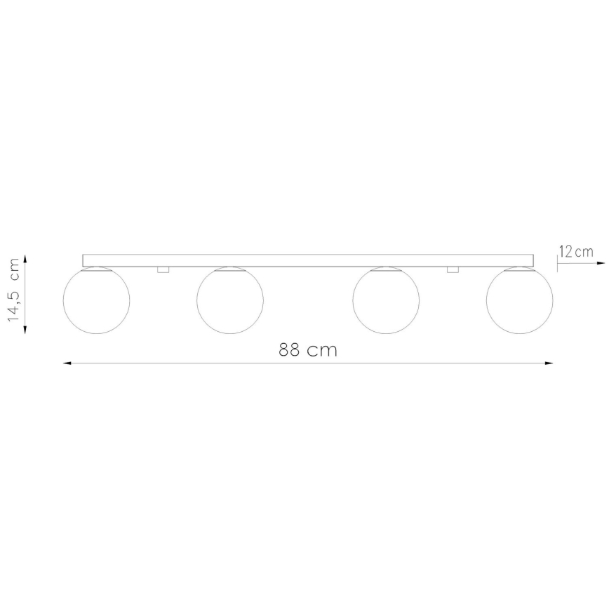 Loftlampe YOLI 4xG9/12W/230V hvid