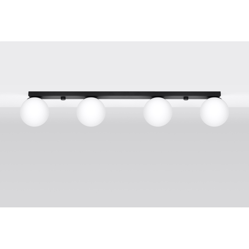 Loftlampe YOLI 4xG9/12W/230V sort
