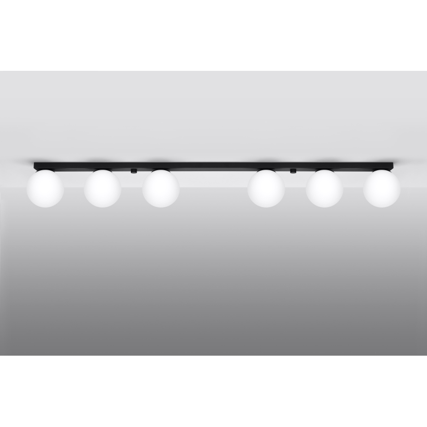 Loftlampe YOLI 6xG9/12W/230V sort