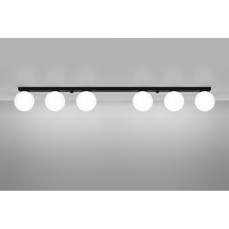 Loftlampe YOLI 6xG9/12W/230V sort