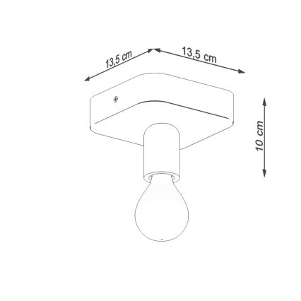 Spotlampe TAVO 1xE27/15W/230V beton