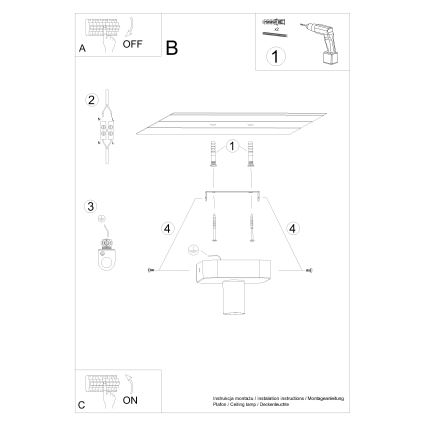 Spotlampe TAVO 1xE27/15W/230V beton